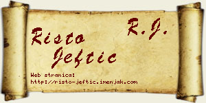 Risto Jeftić vizit kartica